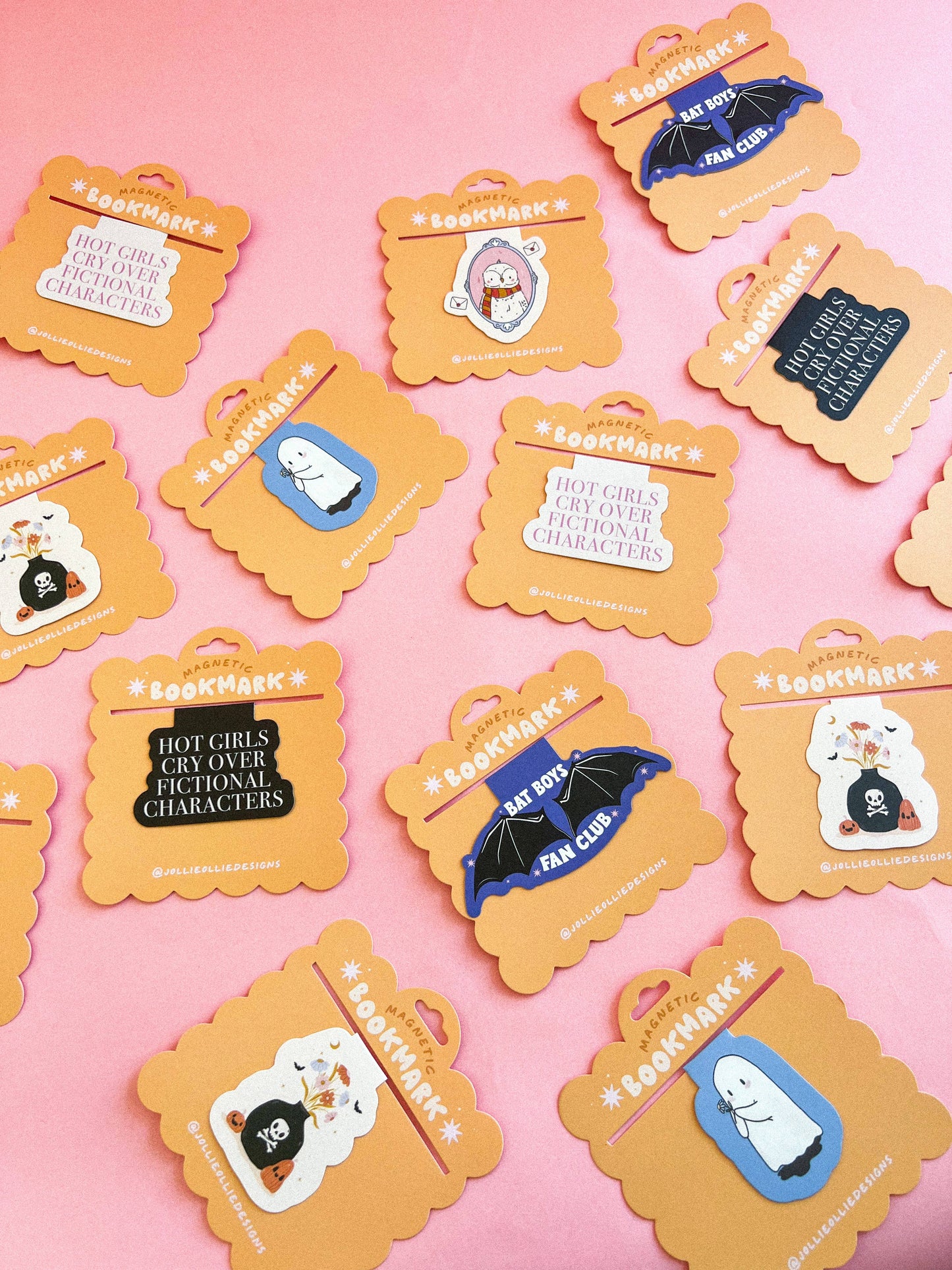 Hot Girls Cry (Black/White) Magnetic Bookmark