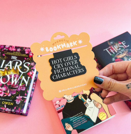 Hot Girls Cry (Black/White) Magnetic Bookmark