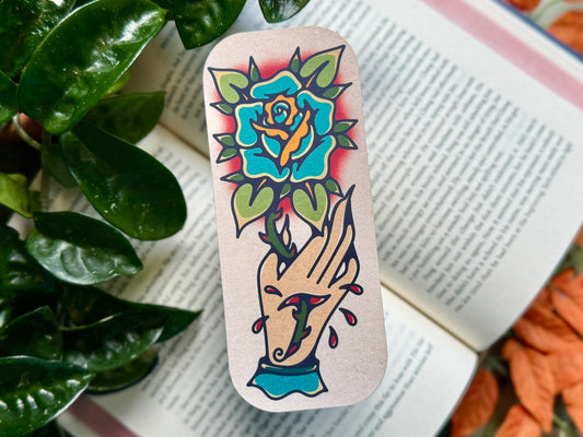 Rose and Hand Bookmark